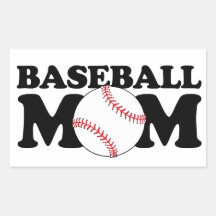 Baseball Mom Rectangular Stickers