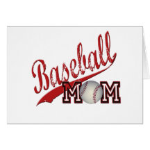 Baseball Mom Red Greeting Card