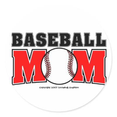 Baseball Mom Stickers by screwballgraphics