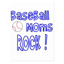 Baseball Moms Rock ! (blue) Post Cards