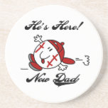 Baseball New Dad T-shirts and Gifts Coasters