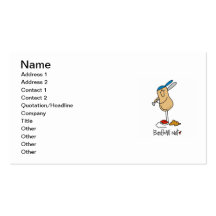 Baseball Nut T-shirts and Gifts Business Card Templates