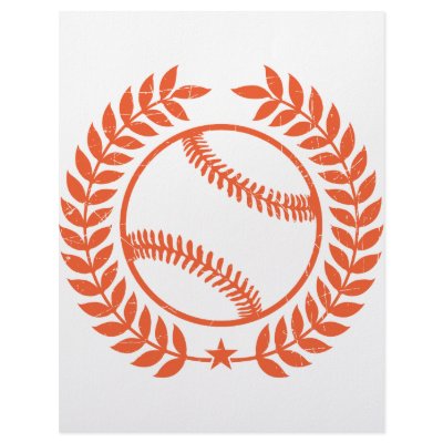 Baseball Olive Branch and Star Custom Letterhead by CustomSportsTshirts