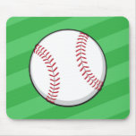 Baseball om green field mousepad
