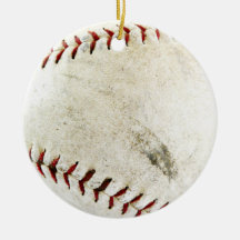 Baseball or Softball - Dirty and well loved! Christmas Tree Ornament