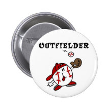 Baseball Outfielder Tshirts and Gifts Buttons