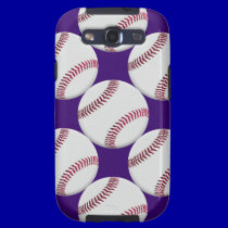 Baseball Pattern on Purple or any color casemate cases