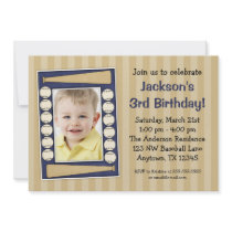 Baseball Photo Birthday Party Blue