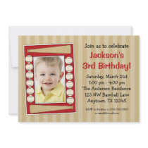 Baseball Photo Birthday Party Red