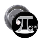 Baseball Pi-tcher - Funny Pi Pinback Buttons