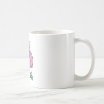 Baseball Pink Flamingo Whimsical Watercolor Coffee Mug