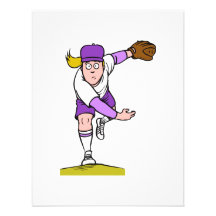Baseball Pitcher Girl Custom Announcements