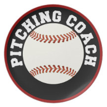 Baseball Pitching Coach Dinner Plates