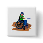 Baseball Player Pinback Button