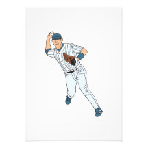 baseball player pitching vector design invitations