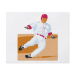 baseball player slide vector graphic flyer