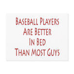 Baseball Players Are Better In Bed Than Most Guys Post Cards