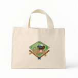 Baseball Puggy Tote Bag - blue hat - customize