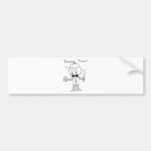 Baseball Robot Bumper Sticker