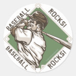 Baseball Rocks Batter Sticker