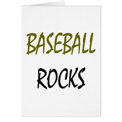 Baseball Rocks Greeting Card by Supernova23