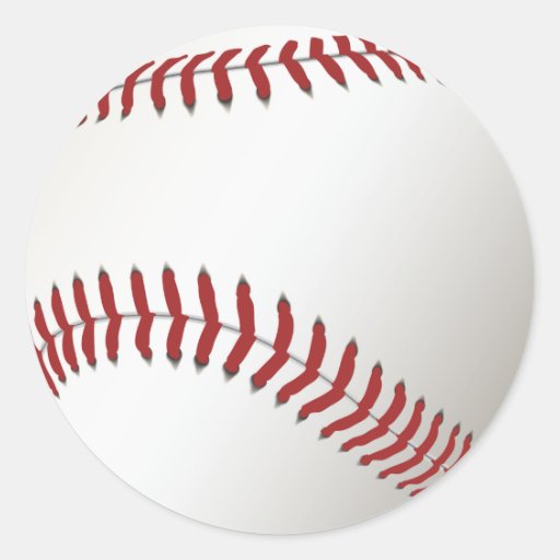 BASEBALL ROUND STICKERS