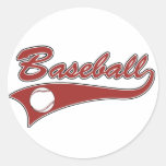Baseball Round Stickers