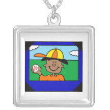 baseball scrapbooker necklaces