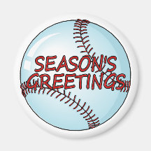 Baseball Seasons Greetings Refrigerator Magnets