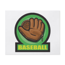 baseball sign mitt icon flyer design