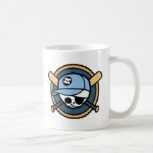 Baseball Skull & Crossbats -boys Mugs