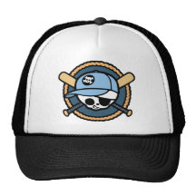 Baseball Skull & Crossbats -boys Trucker Hats