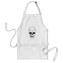 baseball skull head apron