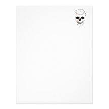 baseball skull head letterhead design