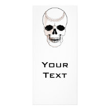 baseball skull head rack card template