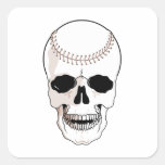 baseball skull head sticker
