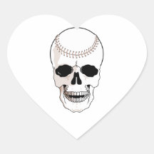 baseball skull head stickers