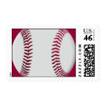 Baseball Stamps with Red Background