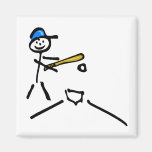 Baseball Stick Figure Refrigerator Magnet