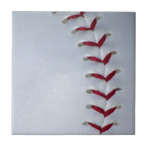 Baseball Stitches Ceramic Tiles