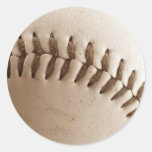 Baseball Stitches Round Sticker