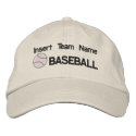 Baseball Team Embroidered Hat embroidered hats