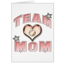 Baseball Team Mom Greeting Cards