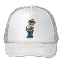 Baseball Teddy Bear Trucker Hats