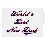Baseball Text World's Best New Dad Greeting Cards