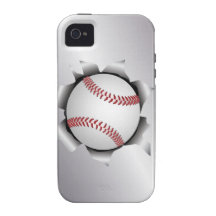 baseball thru metal sheet iPhone 4/4S cover