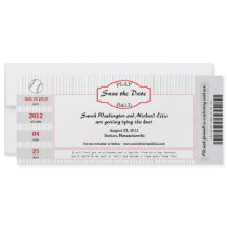 Baseball Ticket Save the Date