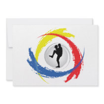 Baseball Tricolor Emblem Custom Invitations