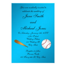 Baseball wedding invitations