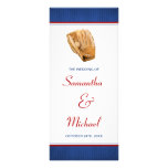 Baseball Wedding Program Customized Rack Card